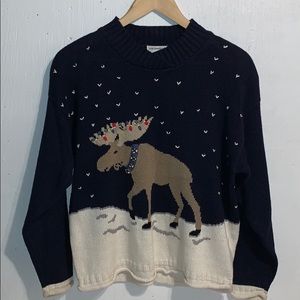 Christopher Banks Christmas Moose Sweater